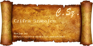 Czifra Szabolcs névjegykártya